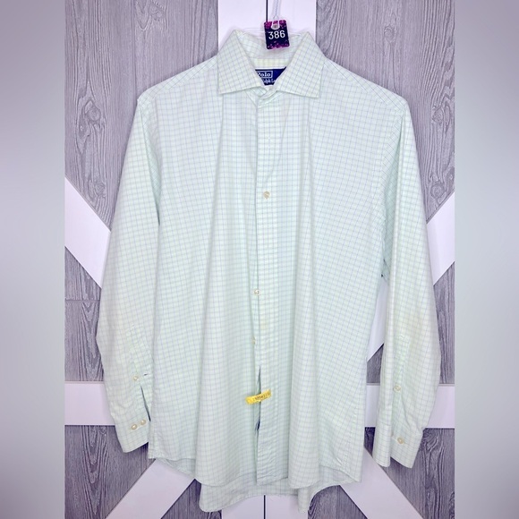 385. Polo by Ralph Lauren Regent Custom Fit Striped Poplin Shirt 16-32/33 - Picture 1 of 7